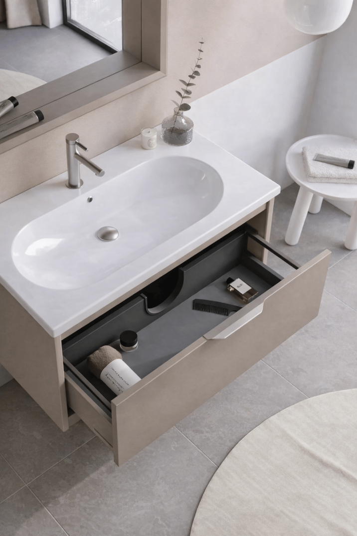 Orka Clay 80 cm Sahra Banyo Dolabı Alt Modül ve Lavabo, 5002193 - 6