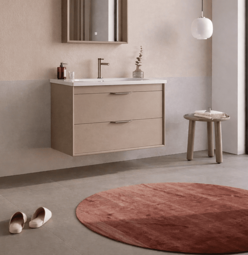 Orka Clay 80 cm Sahra Banyo Dolabı Alt Modül ve Lavabo (Çift Çekmeceli), 5004384 - 3