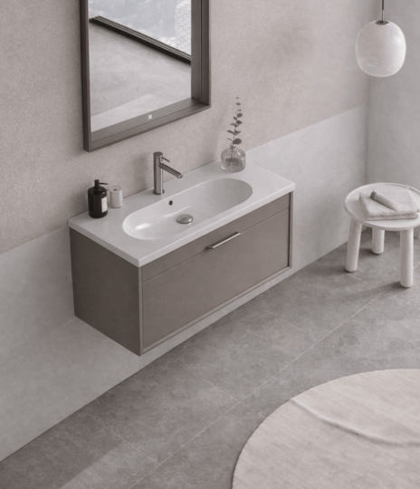 Orka Clay 80 cm Toprak Banyo Dolabı Alt Modül ve Lavabo, 5002192 - 4