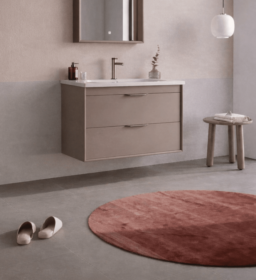 Orka Clay 80 cm Toprak Banyo Dolabı Alt Modül ve Lavabo (Çift Çekmeceli), 5004238 - 3