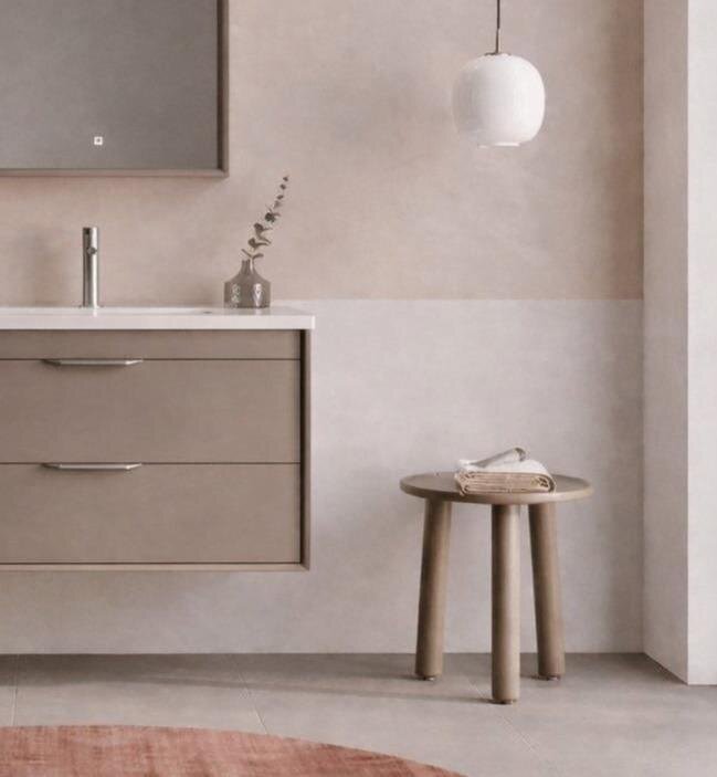 Orka Clay 80 cm Toprak Banyo Dolabı Alt Modül ve Lavabo (Çift Çekmeceli), 5004238 - 4