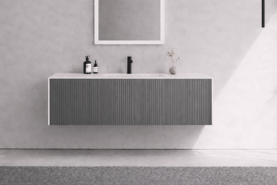 Orka Cube 100 cm Mat Gri Banyo Dolabı Alt Modül ve Lavabo , 3009384 - 2