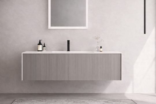 Orka Cube 120 cm Mat Vizon Banyo Dolabı Alt Modül ve Lavabo, 3000383