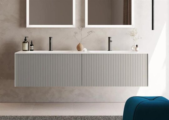 Orka Cube 160 cm Mat Vizon Banyo Dolabı Alt Modül ve Lavabo, 3000388 