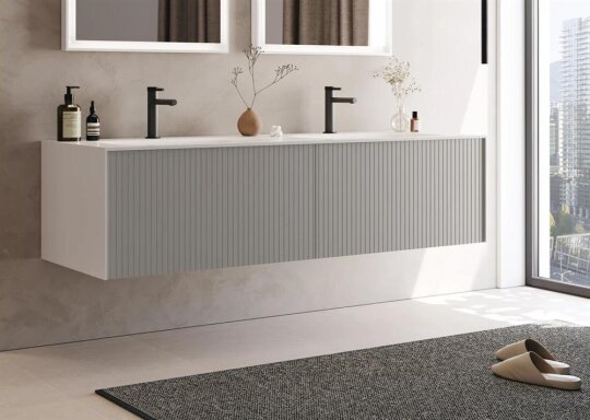 Orka Cube 160 cm Mat Vizon Banyo Dolabı Alt Modül ve Lavabo, 3000388 - 4