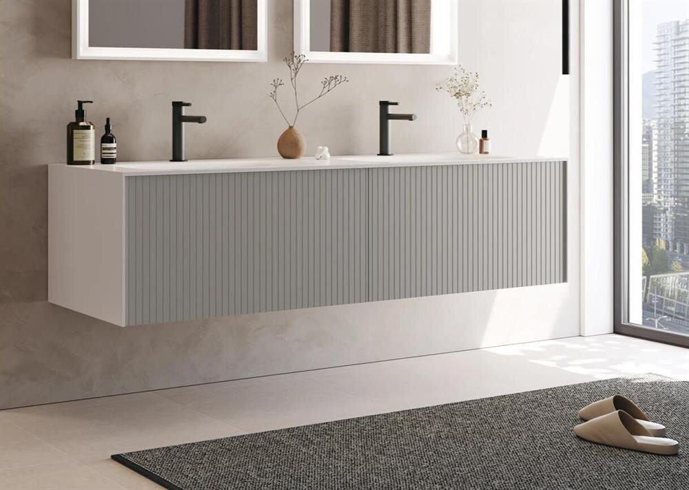 Orka Cube 160 cm Mat Vizon Banyo Dolabı Alt Modül ve Lavabo, 3000388 - 4