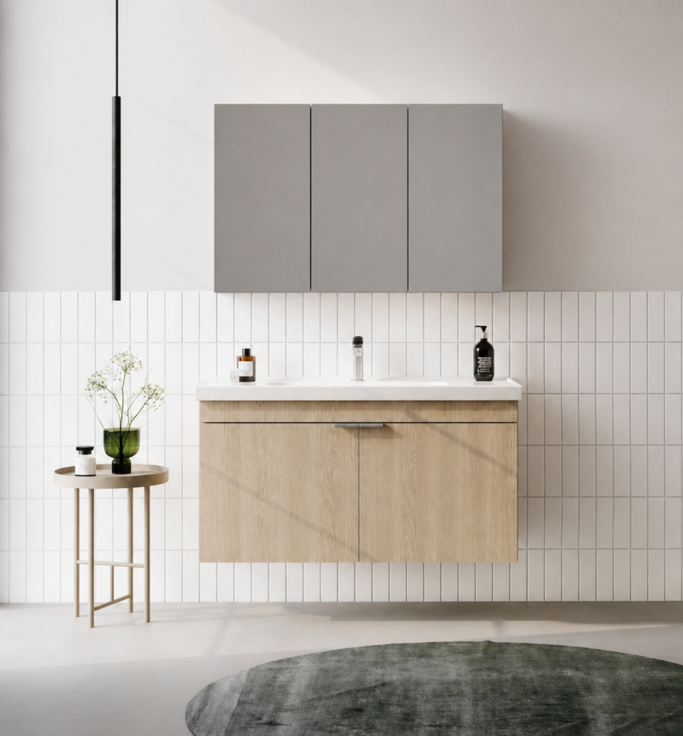Orka Desna 100 cm, Budva, Banyo Dolabı Takımı, (Dolaplı Ayna), 5008729 - 2
