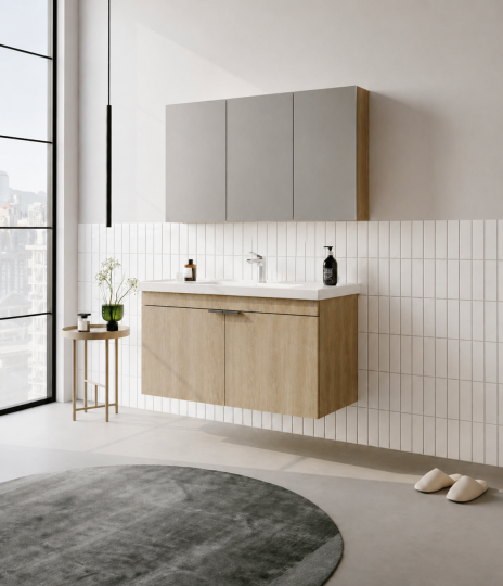Orka Desna 100 cm, Budva, Banyo Dolabı Takımı, (Dolaplı Ayna), 5008729 - 3