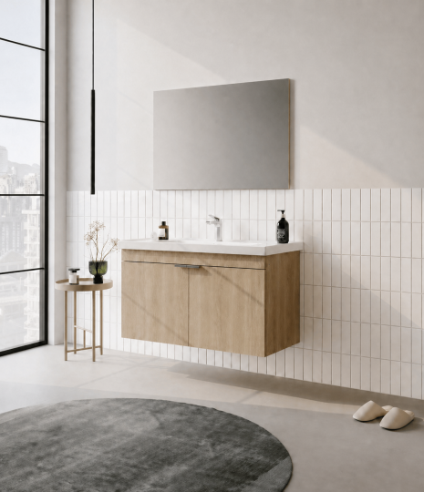 Orka Desna 100 cm, Budva, Banyo Dolabı Takımı, (Düz Ayna), 5008743 - 3