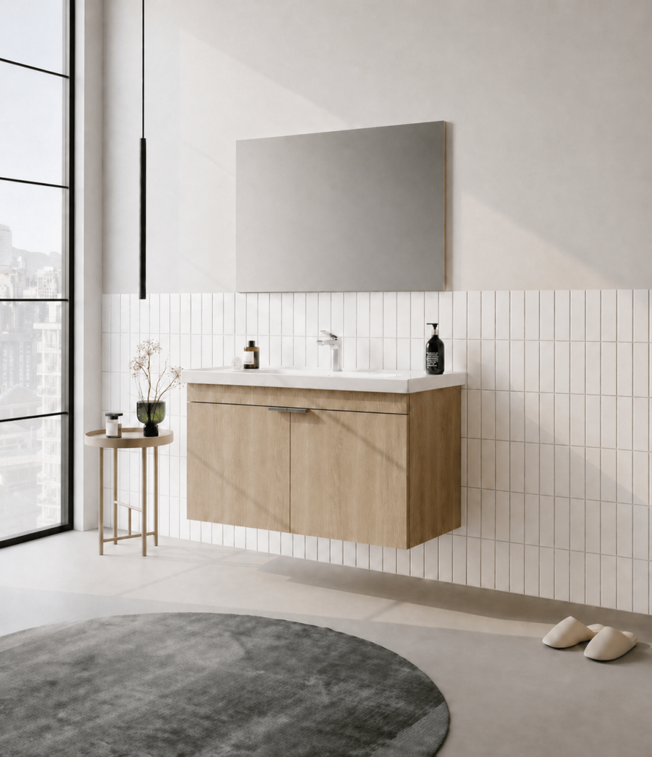 Orka Desna 100 cm, Budva, Banyo Dolabı Takımı, (Düz Ayna), 5008743 - 3