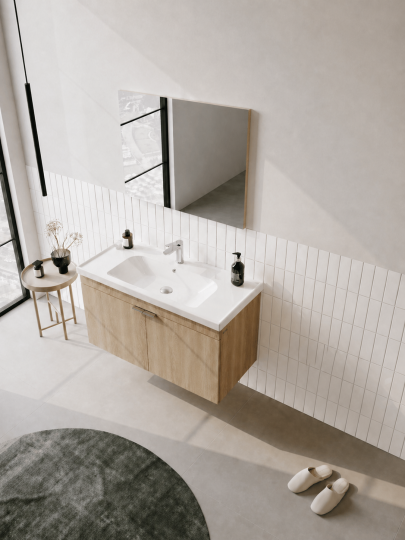 Orka Desna 100 cm, Budva, Banyo Dolabı Takımı, (Düz Ayna), 5008743 - 4