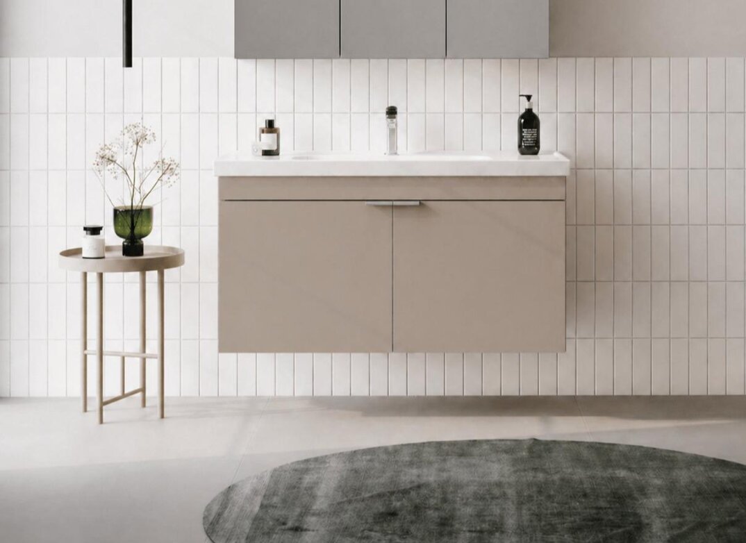 Orka Desna 100 cm, Çöl Beji, Banyo Dolabı Alt Modül Ve Lavabo, 5008747 - 1