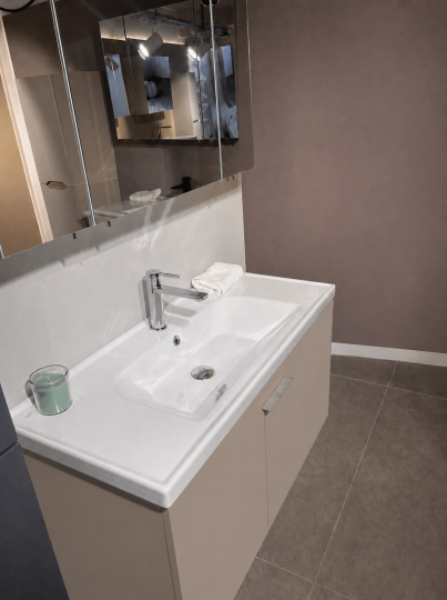 Orka Desna 100 cm, Çöl Beji, Banyo Dolabı Takımı, (Dolaplı Ayna), 5008749 - 6