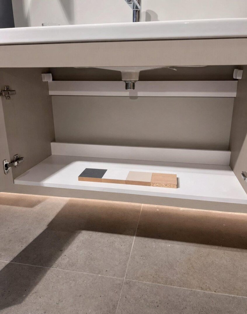 Orka Desna 100 cm, Çöl Beji, Banyo Dolabı Takımı, (Düz Ayna), 5008752 - 5