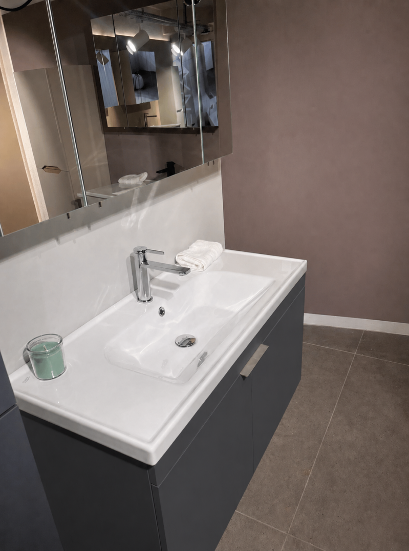 Orka Desna 100 cm, Mat Antrasit, Banyo Dolabı Takımı, (Dolaplı Ayna), 5008733 - 7