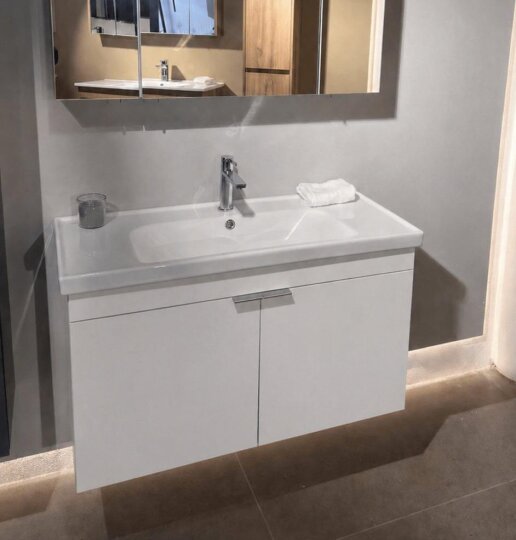 Orka Desna 100 cm, Mat Beyaz, Banyo Dolabı Alt Modül Ve Lavabo, 5008730 - 6