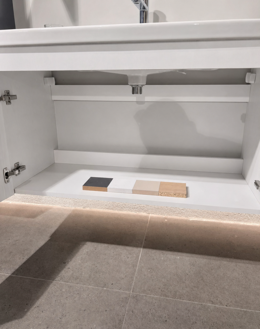 Orka Desna 100 cm, Mat Beyaz, Banyo Dolabı Takımı, (Dolaplı Ayna), 5008731 - 5