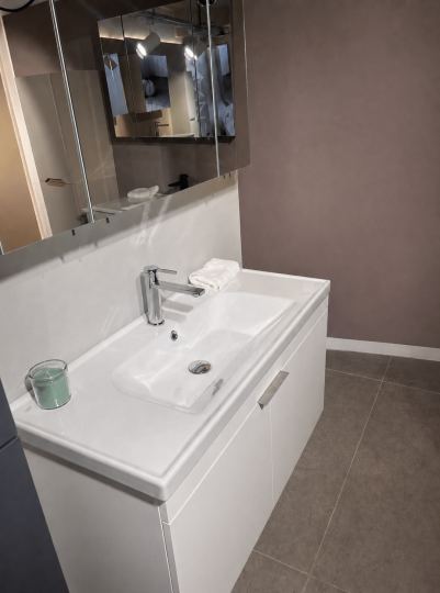 Orka Desna 100 cm, Mat Beyaz, Banyo Dolabı Takımı, (Dolaplı Ayna), 5008731 - 6