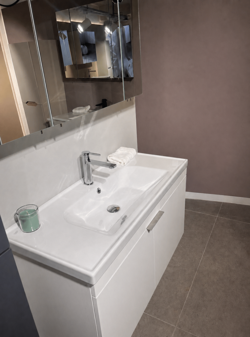 Orka Desna 100 cm, Mat Beyaz, Banyo Dolabı Takımı, (Dolaplı Ayna), 5008731 - 6