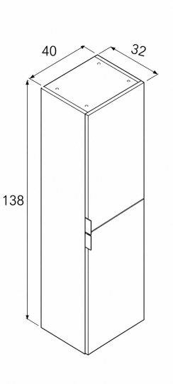Orka Desna 40 cm Boy dolabı Budva (Sağ/Sol), 3009944 - 6