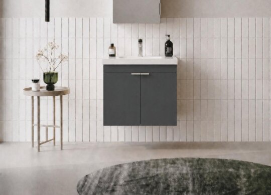 Orka Desna 50 cm, Mat Antrasit, Banyo Dolabı Alt Modül Ve Lavabo, 5007926 