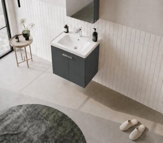 Orka Desna 50 cm, Mat Antrasit, Banyo Dolabı Alt Modül Ve Lavabo, 5007926 - 4