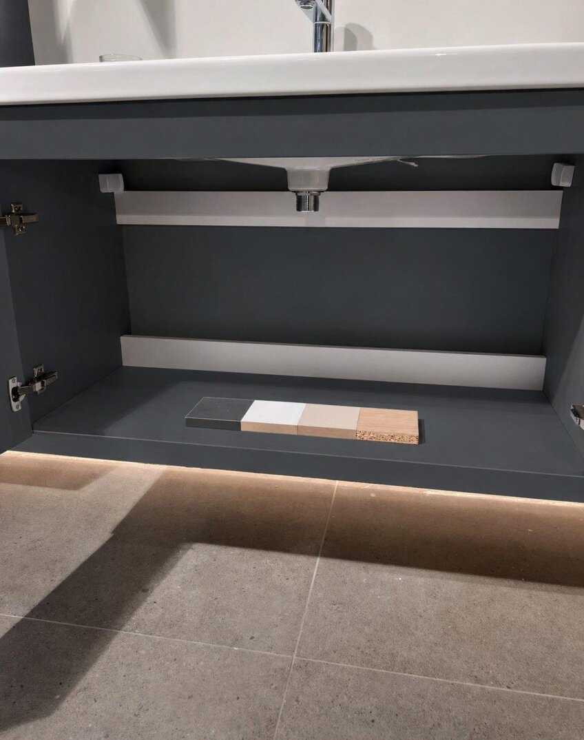 Orka Desna 50 cm, Mat Antrasit, Banyo Dolabı Takımı, (Düz Ayna), 5007927 - 5