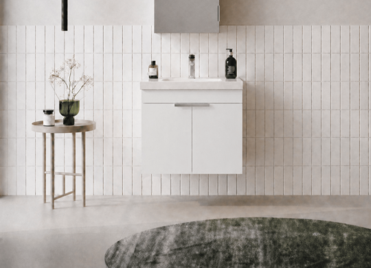 Orka Desna 50 cm, Mat Beyaz, Banyo Dolabı Alt Modül Ve Lavabo, 5007918 