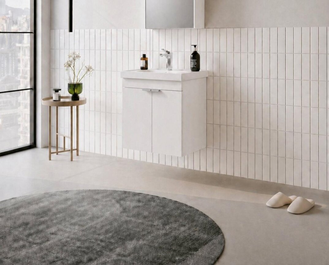 Orka Desna 50 cm, Mat Beyaz, Banyo Dolabı Alt Modül Ve Lavabo, 5007918 - 3