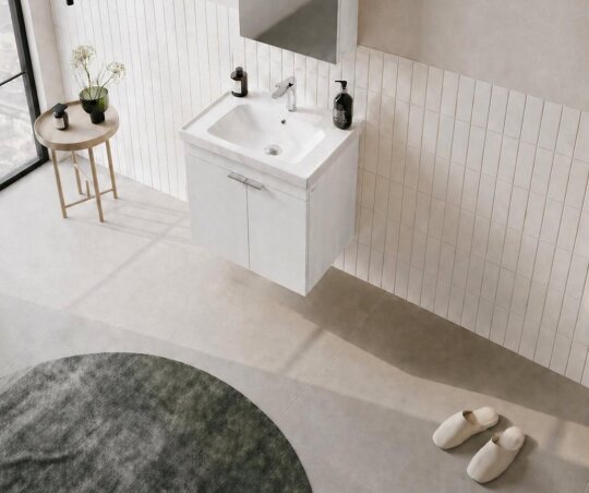 Orka Desna 50 cm, Mat Beyaz, Banyo Dolabı Alt Modül Ve Lavabo, 5007918 - 4