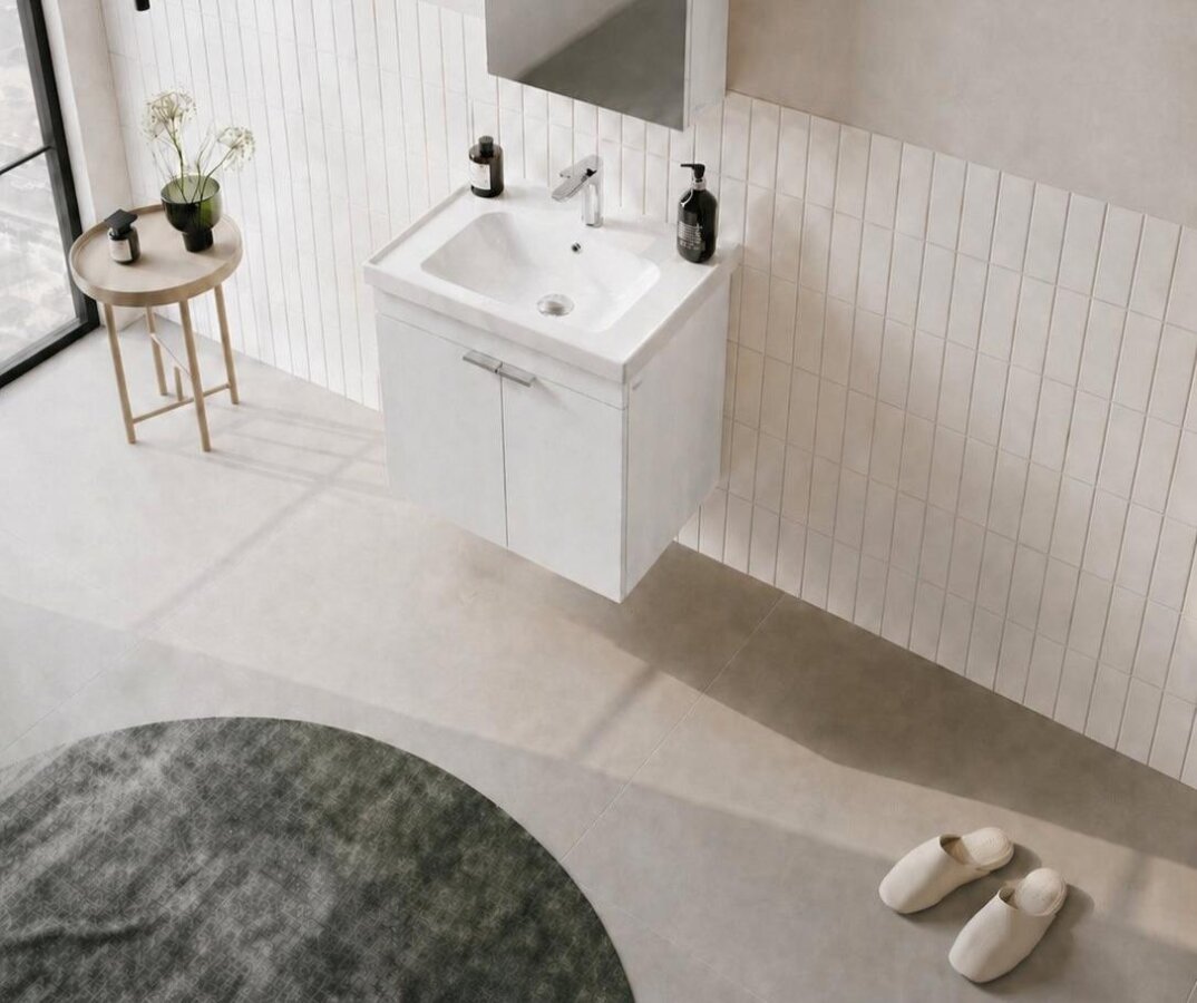 Orka Desna 50 cm, Mat Beyaz, Banyo Dolabı Alt Modül Ve Lavabo, 5007918 - 4