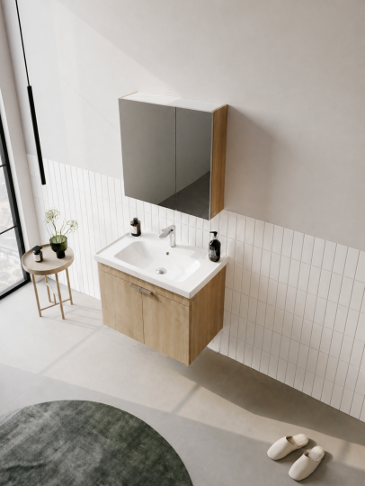 Orka Desna 60 cm, Budva, Banyo Dolabı Takımı, (Dolaplı Ayna), 5007913 - 4