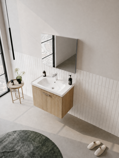 Orka Desna 60 cm, Budva, Banyo Dolabı Takımı, (Düz Ayna), 5008542 - 4