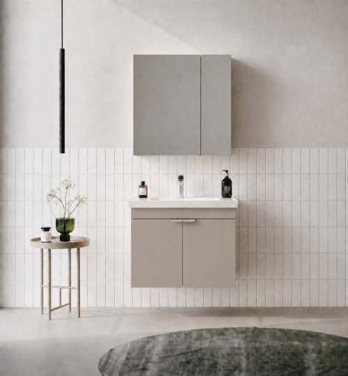 Orka Desna 60 cm, Çöl Beji, Banyo Dolabı Takımı, (Dolaplı Ayna),, 5008566 - 2