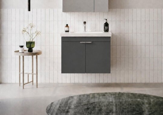Orka Desna 60 cm, Mat Antrasit, Banyo Dolabı Alt Modül Ve Lavabo, 5007928