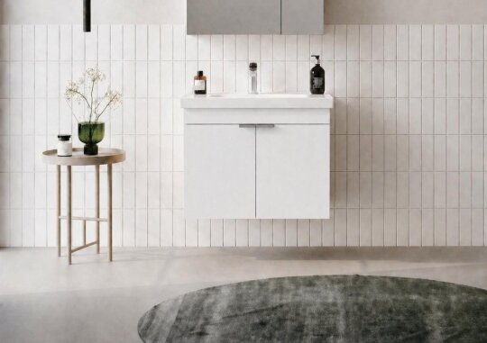 Orka Desna 60 cm, Mat Beyaz, Banyo Dolabı Alt Modül Ve Lavabo, 5007920 - 2