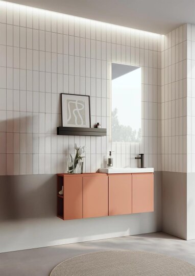 Orka Ferla 110 cm Mat Tarçin Banyo Dolabı Takımı - 3