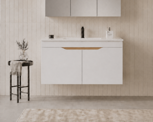 Orka Lena 100 cm Mat Beyaz Banyo Dolabı Alt Modül Ve Lavabo (Kapaklı), 5008799