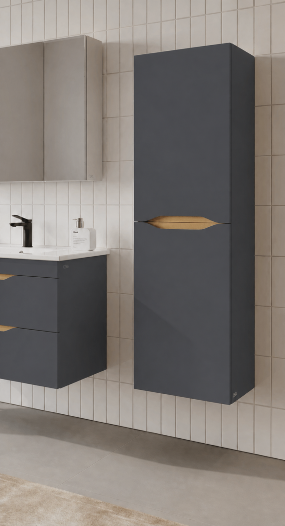 Orka Lena 40 cm Boy Dolabı Mat Antrasit, 3009969 - 3