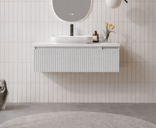 Orka Lentia 100 cm Mat Beyaz Banyo Dolabı Alt Modül Ve Lavabo, 5007086 