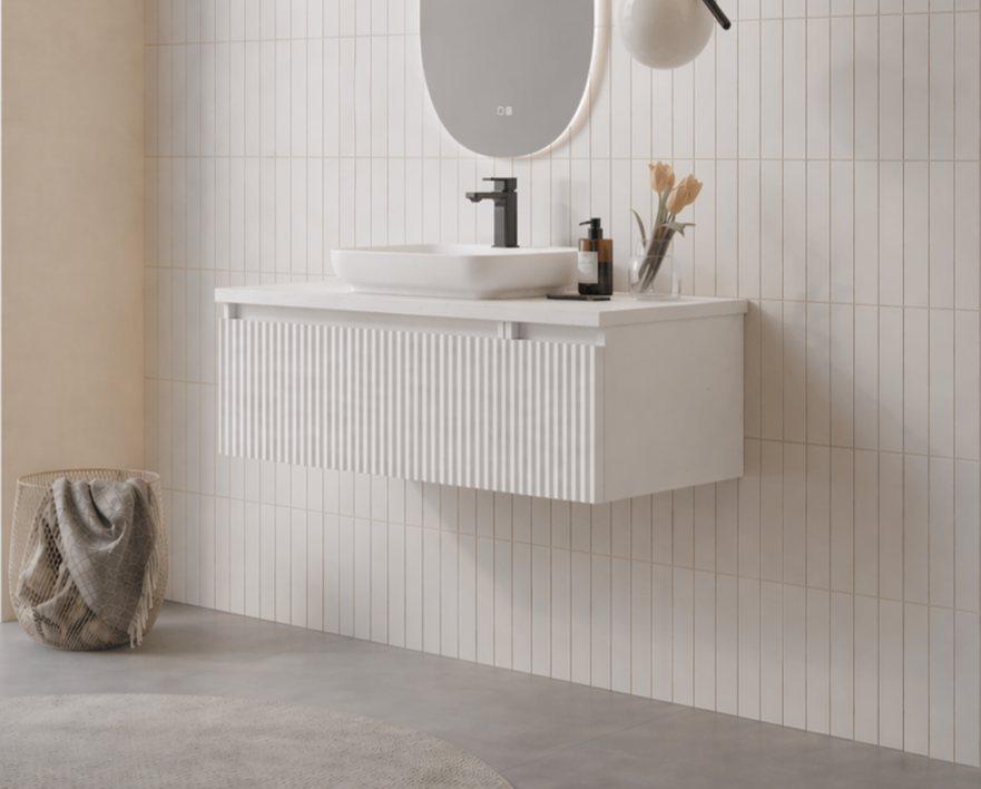 Orka Lentia 100 cm Mat Beyaz Banyo Dolabı Alt Modül Ve Lavabo, 5007086 - 4