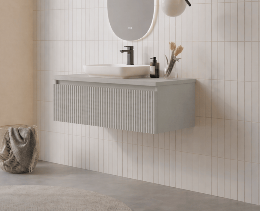Orka Lentia 100 cm Mat Kaşmir Banyo Dolabı Alt Modül Ve Lavabo, 5007088 - 4