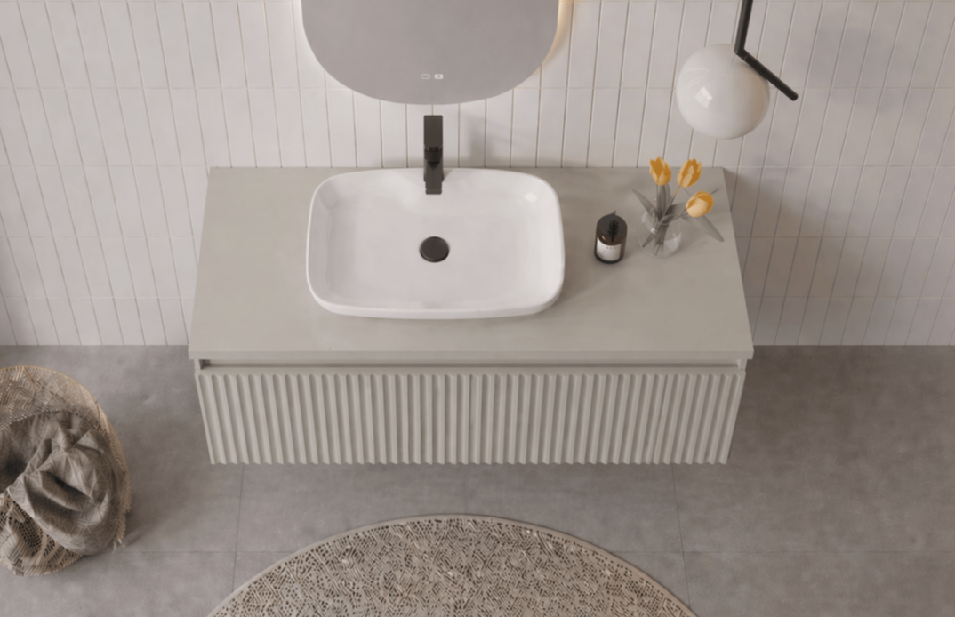 Orka Lentia 100 cm Mat Kaşmir Banyo Dolabı Alt Modül Ve Lavabo, 5007088 - 5