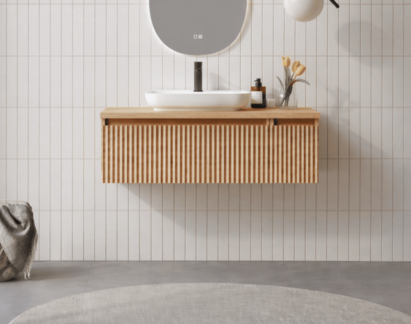Orka Lentia 100 cm Meşe Banyo Dolabı Alt Modül Ve Lavabo, 5007089 - 2