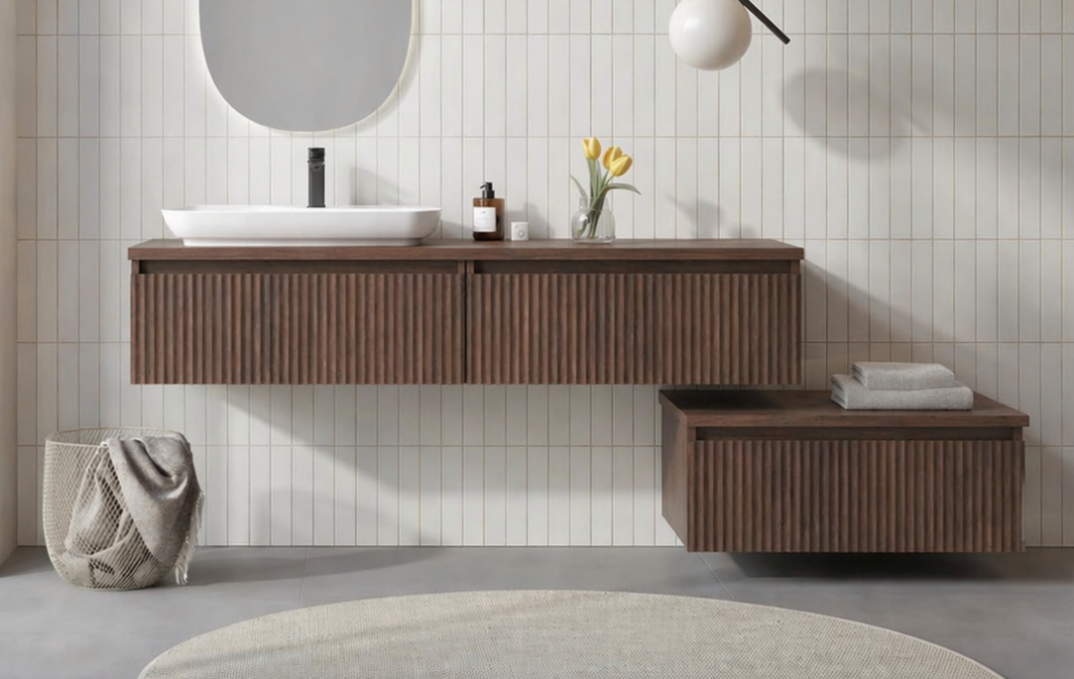 Orka Lentia 160 cm Ceviz Banyo Dolabı Alt Modül Ve Lavabo, 5008213 - 2