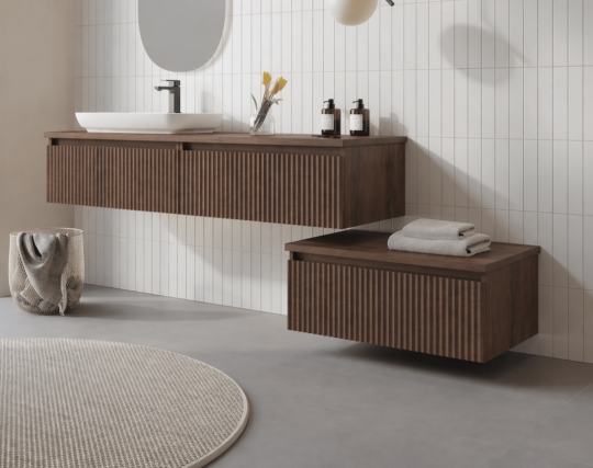 Orka Lentia 160 cm Ceviz Banyo Dolabı Alt Modül Ve Lavabo, 5008213 - 3