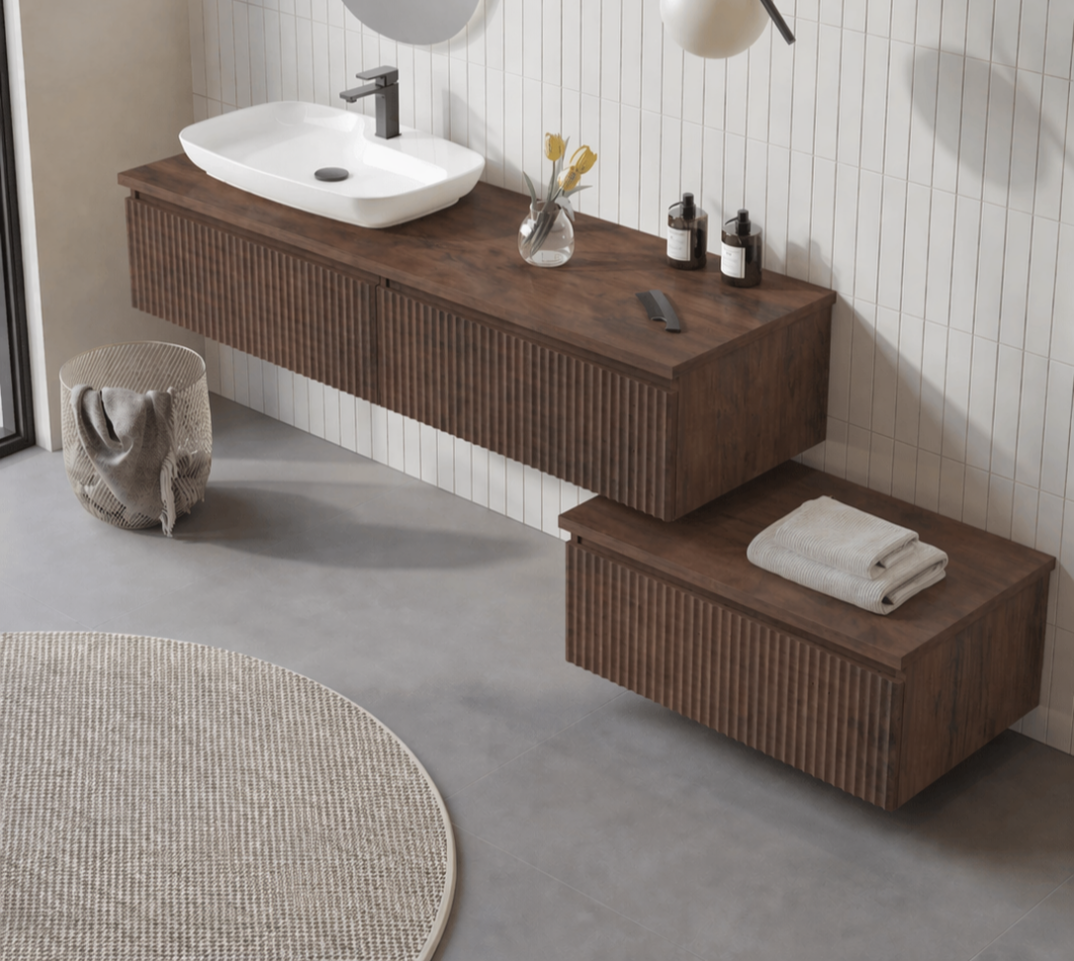 Orka Lentia 160 cm Ceviz Banyo Dolabı Alt Modül Ve Lavabo, 5008213 - 4