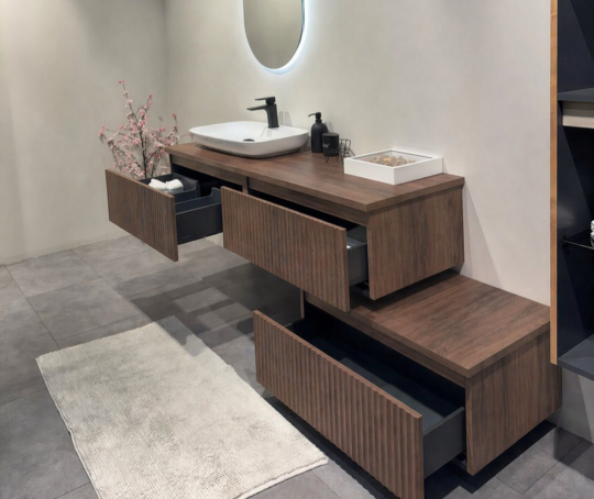 Orka Lentia 160 cm Ceviz Banyo Dolabı Alt Modül Ve Lavabo, 5008213 - 6