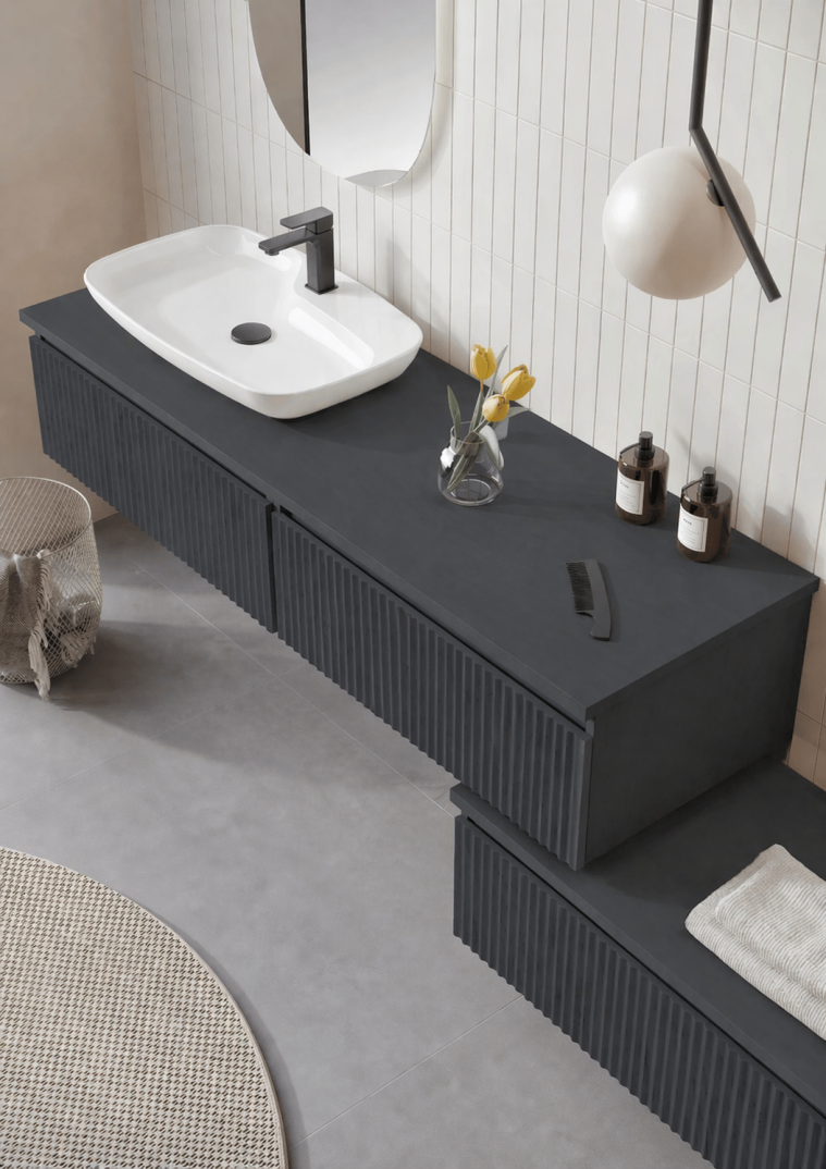 Orka Lentia 160 cm Mat Antrasit Banyo Dolabı Alt Modül Ve Lavabo, 5008211 - 5