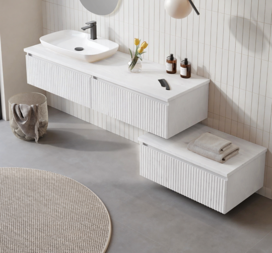 Orka Lentia 160 cm Mat Beyaz Banyo Dolabı Alt Modül Ve Lavabo, 5008212 - 4